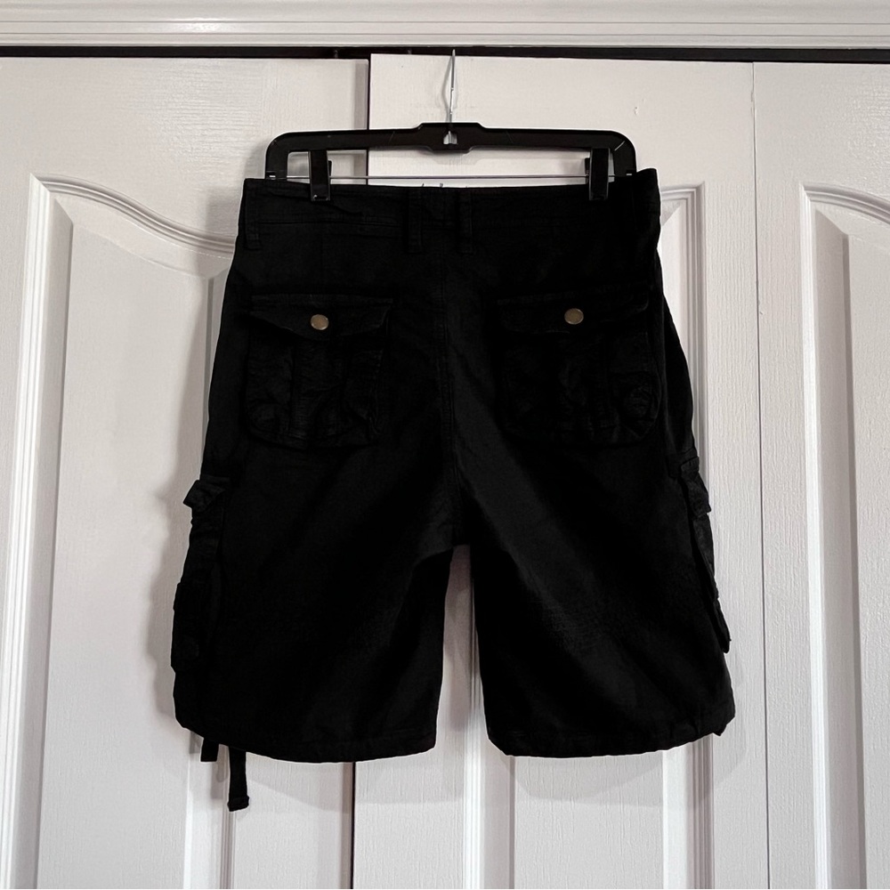 Four Steeds Black Cargo Shorts 6 - Picture 2 of 5